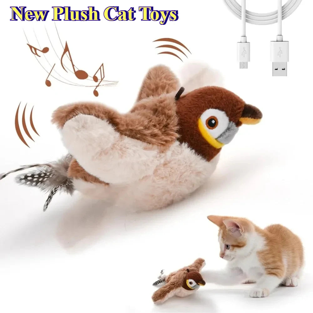 Cat Interactive Catnip Electric Pat Bird Toys