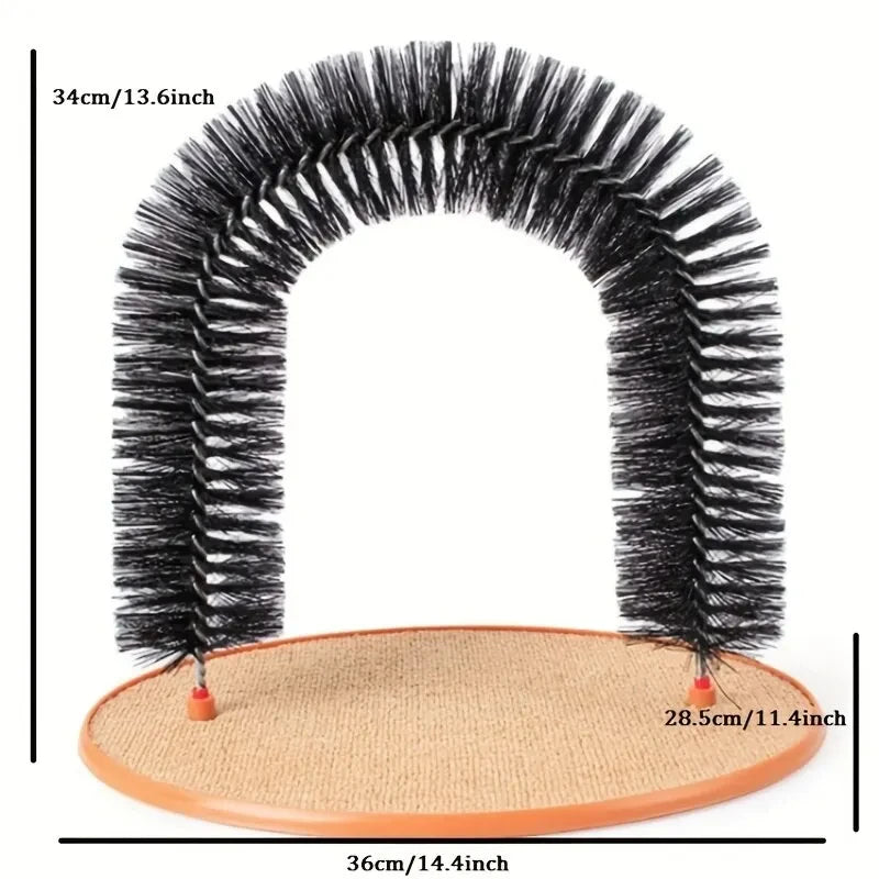 Toy Arch Massage Grooming Rubbing Brush for cats