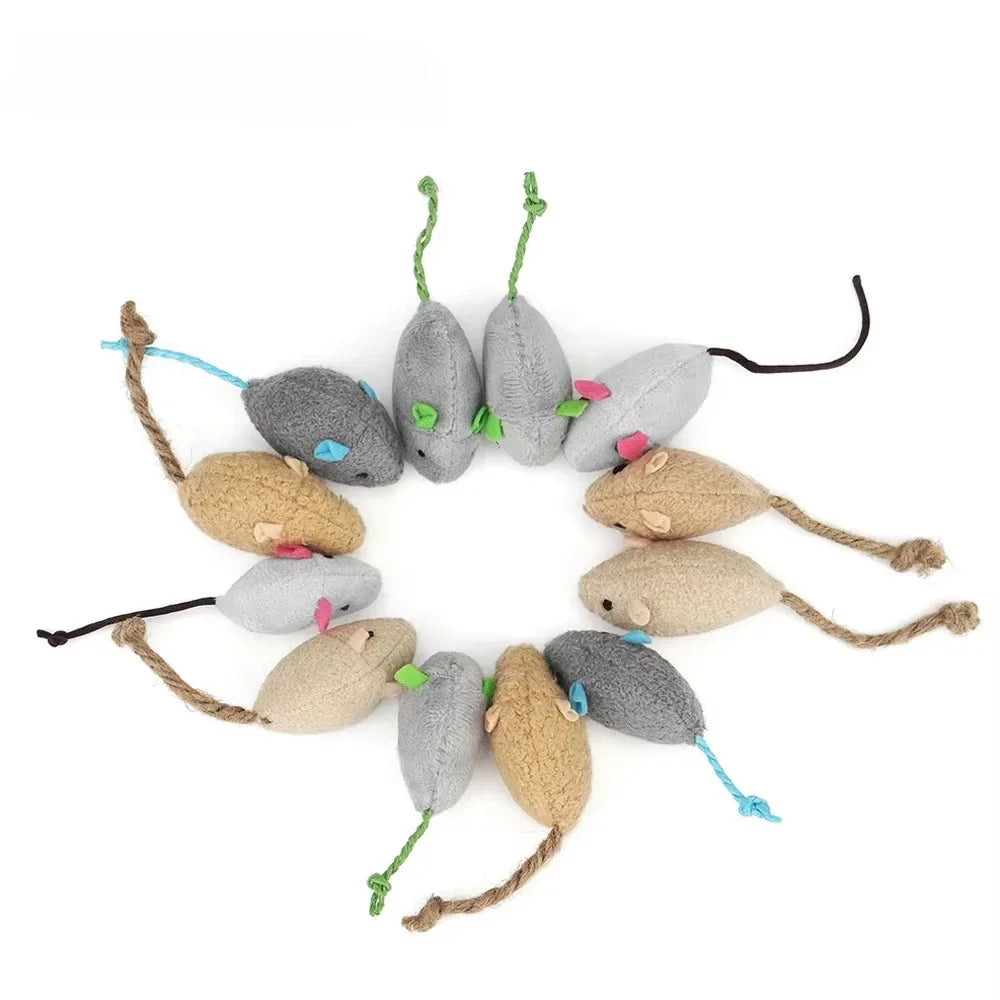 5pcs Rattle Mouse Cat Toys