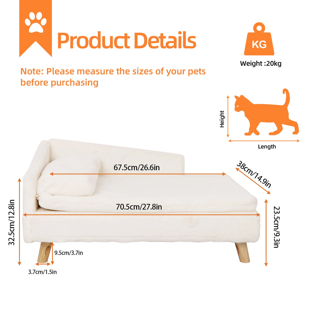 Elevated Pet Bed  with Cozy Waterproof Pad