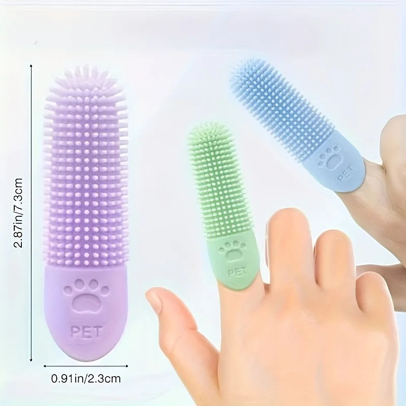 Silicone 360° Finger Toothbrush for Dogs Cats