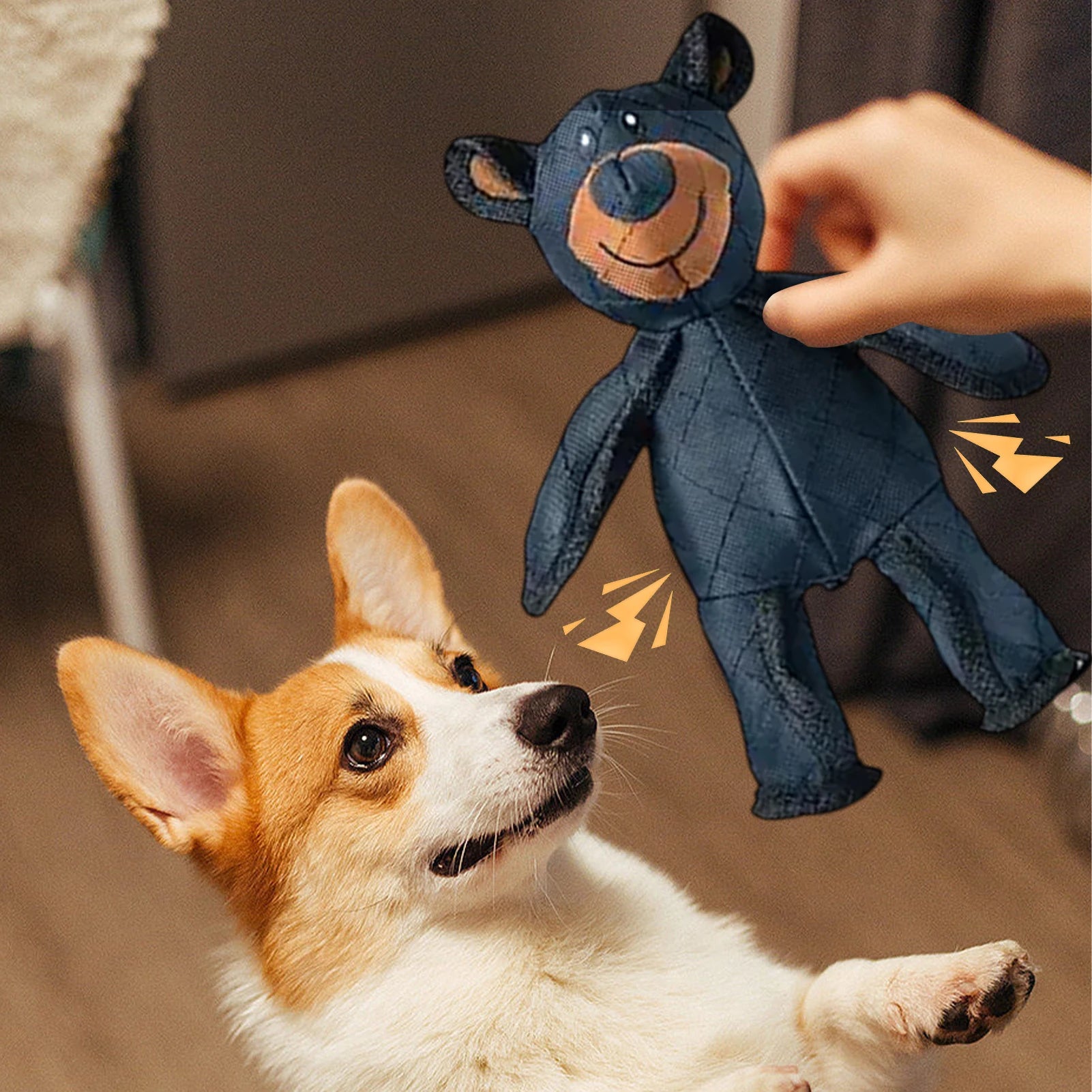 Squeaky Plush Bear Toy for Dogs