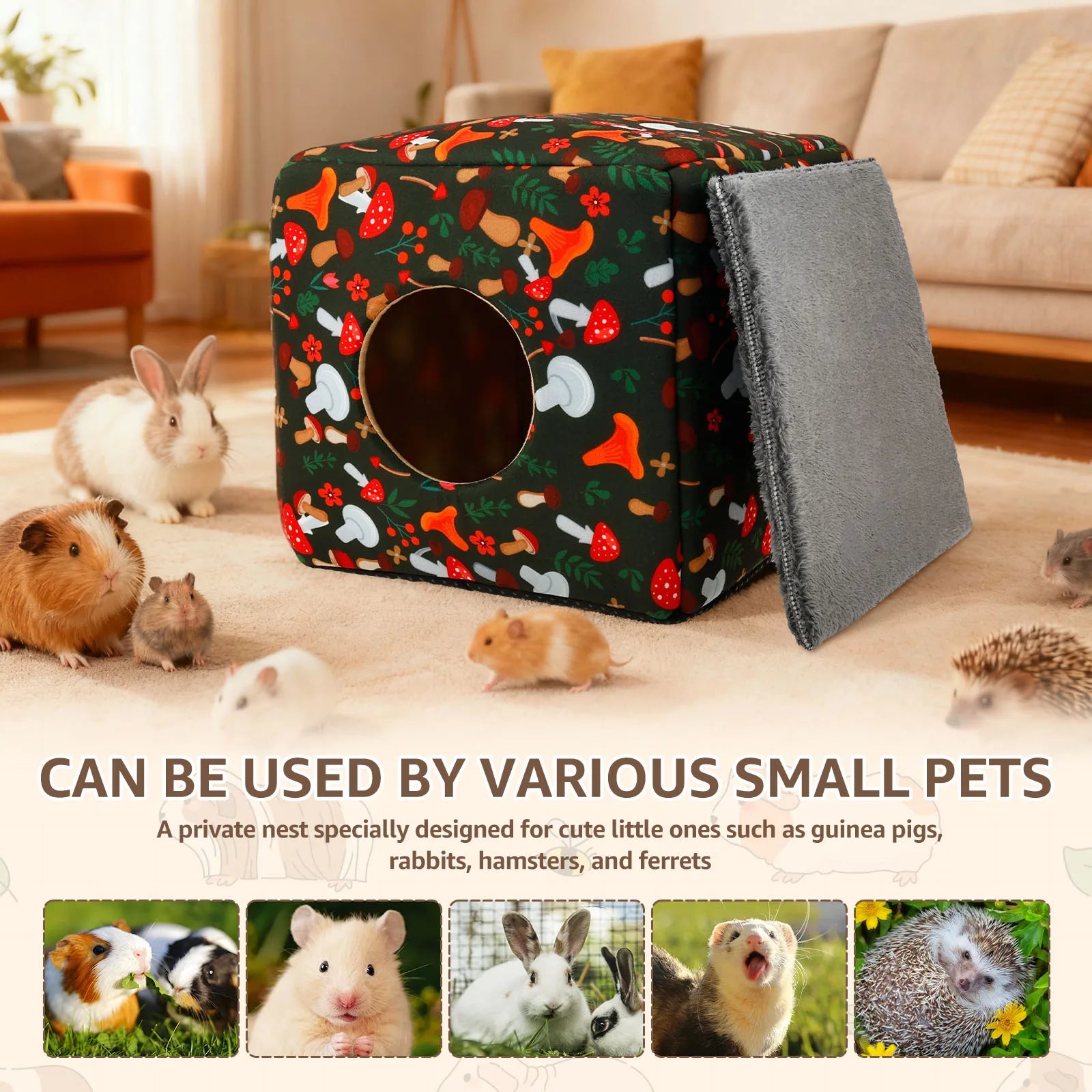 Guinea Pig House Bedding Cage