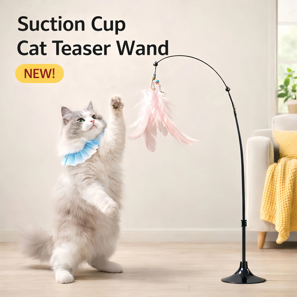 New Strong Suction Cup Cat Teaser With Bell